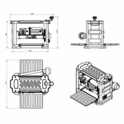HOLZPROFI Raboteuse L. 330 Mm - 1 500 W 230 V -Dégauchisseuse Sales 28445269 3