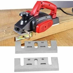 JARDIN Une Paire Lame De Rechange Pour Raboteuse électrique Manuelle HSS Pour Le Travail Du Bois Pour Raboteuse -Dégauchisseuse Sales 43317537 2