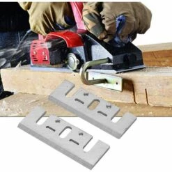 ELLE Deux Paires De Lames De Remplacement De Rabot électrique Manuel HSS Pour Raboteuses à Bois -Dégauchisseuse Sales 43908415 3