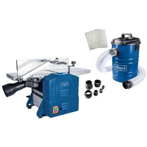 Pack SCHEPPACH Raboteuse Et Dégauchiseuse - 204 Mm - 1500 W - HMS860 - Aspirateur D'atelier - 1200 W - 65L - DC100 3 Pack SCHEPPACH Raboteuse Et Dégauchiseuse - 204 Mm - 1500 W - HMS860 - Aspirateur D'atelier - 1200 W - 65L - DC100